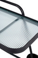 Serveringsvogn i aluminium og glas